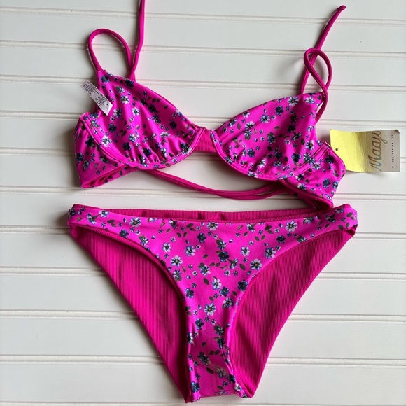 Maaji | Women's Bright Colorful Reversible Underwire Bikini Set Size Medium NWT - Picture 2 of 7